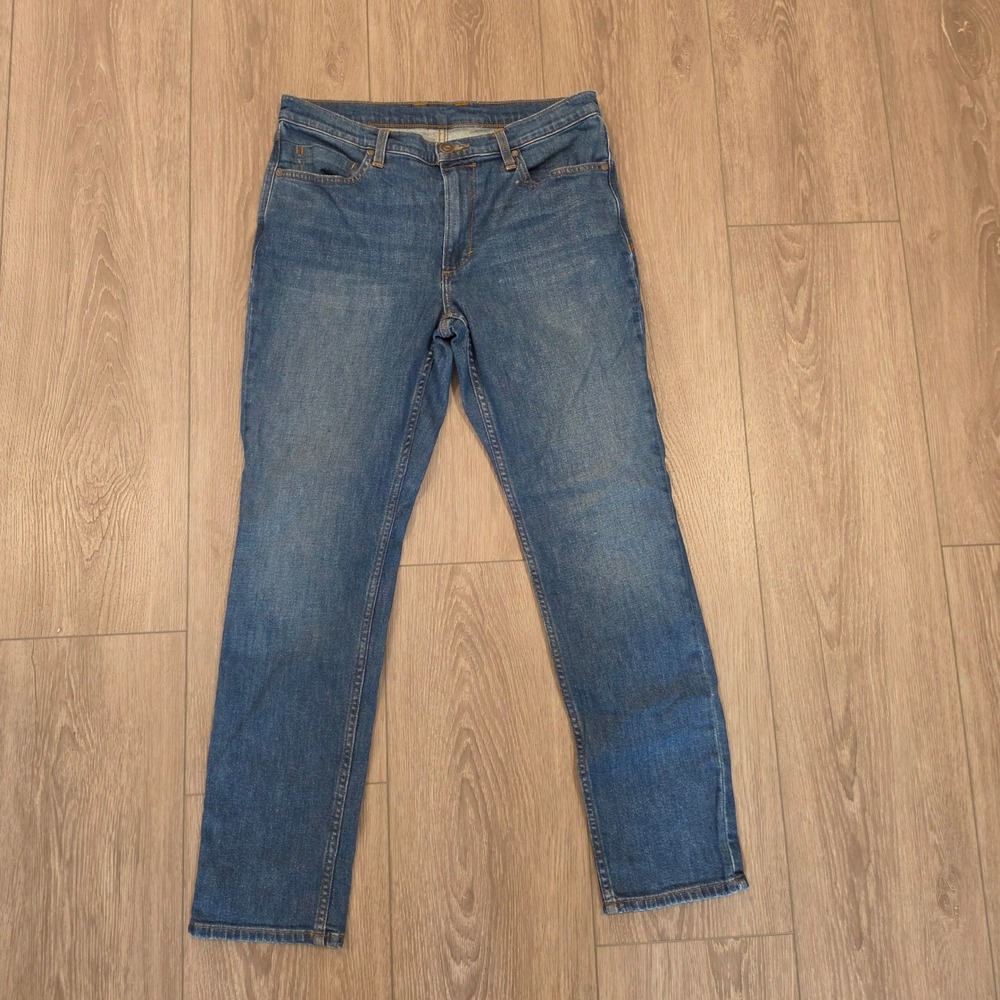 LL Bean Vintage 1912 Jeans Slim Fit Straight Leg Blue Denim Pants Women 33 Waist